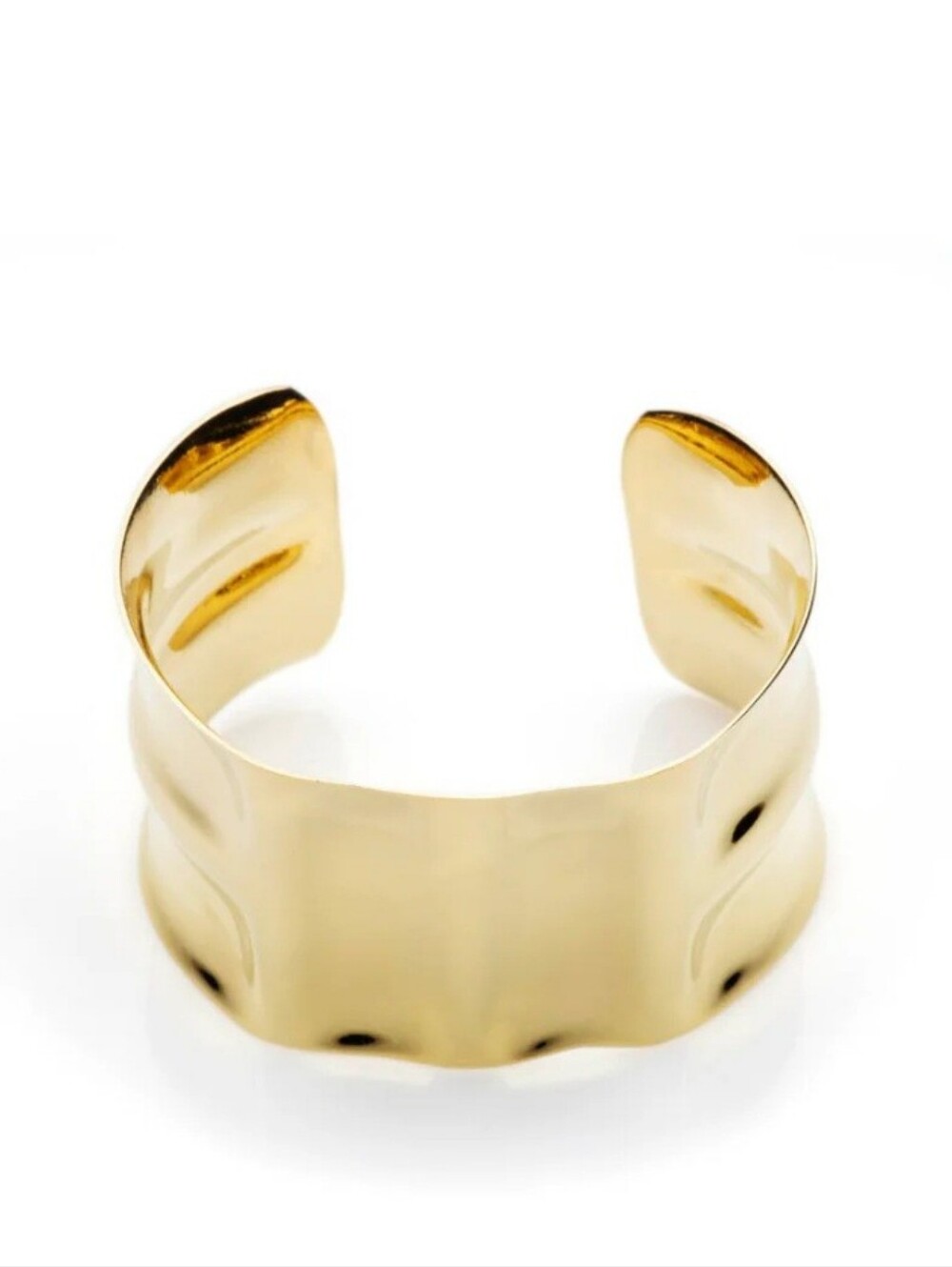 Wide Gold Shine Cuff Bracelet
